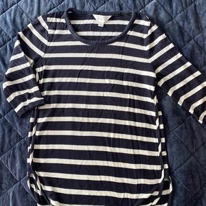 Market & Spruce navy and white striped top